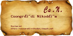 Csongrádi Nikodém névjegykártya